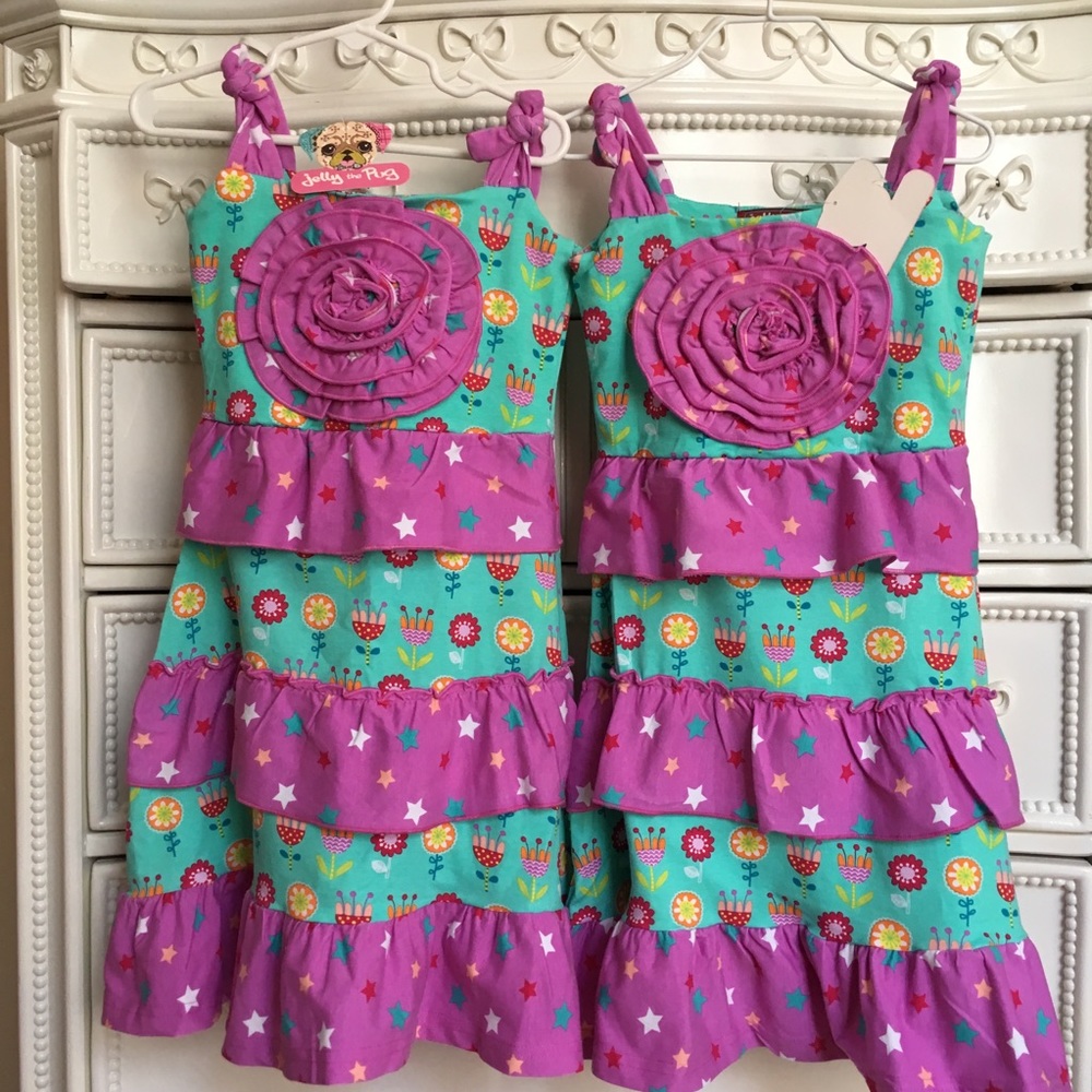 NwT Jelly The Pug Unicorn maxi dress 2t